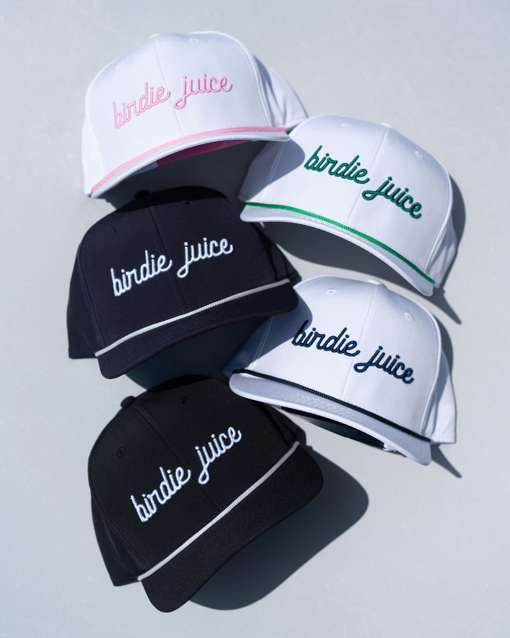 Birdie Juice Script Rope Hats -White/Green