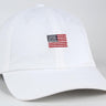 American Flag needlepoint hat -White
